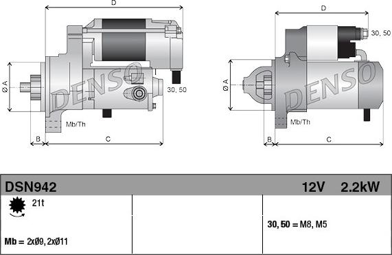 Denso DSN942 - Стартер www.autospares.lv