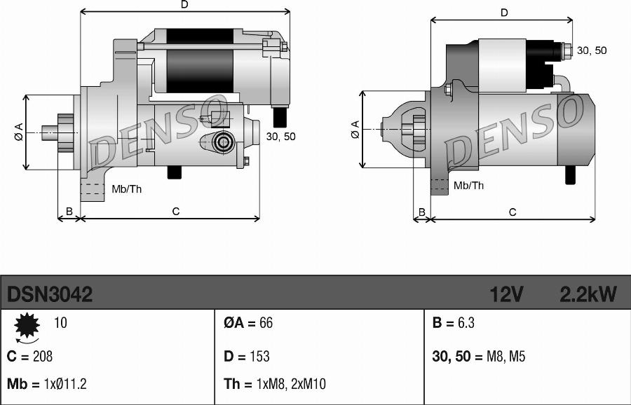 Denso DSN3042 - Starteris www.autospares.lv