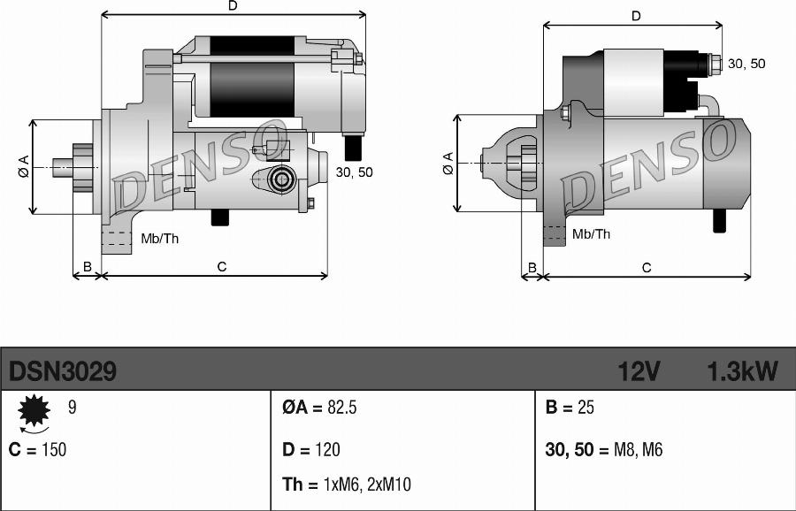 Denso DSN3029 - Starteris www.autospares.lv