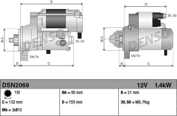 Denso DSN2069 - Starteris www.autospares.lv