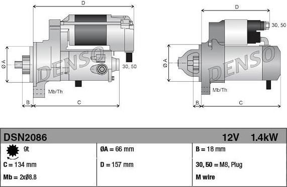 Denso DSN2086 - Starteris www.autospares.lv