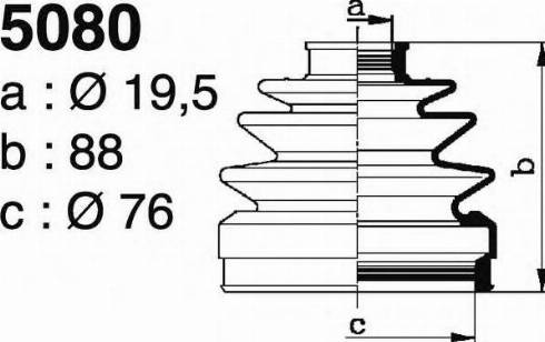 DEPA 5080 - Пыльник, приводной вал www.autospares.lv