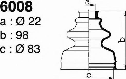 DEPA 6008 - Putekļusargs, Piedziņas vārpsta www.autospares.lv