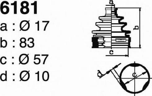 DEPA 6181 - Putekļusargs, Piedziņas vārpsta autospares.lv