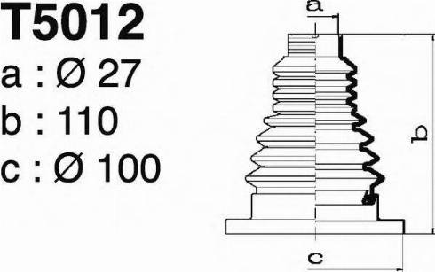 DEPA T5012 - Пыльник, приводной вал www.autospares.lv