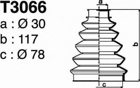 DEPA T3066 - Putekļusargs, Piedziņas vārpsta www.autospares.lv