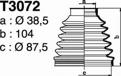 DEPA T3072 - Пыльник, приводной вал www.autospares.lv