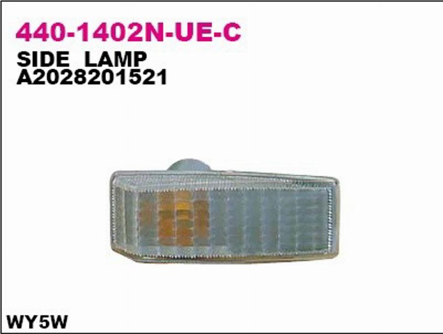 Depo 440-1402N-UE-Y - Pagrieziena signāla lukturis www.autospares.lv