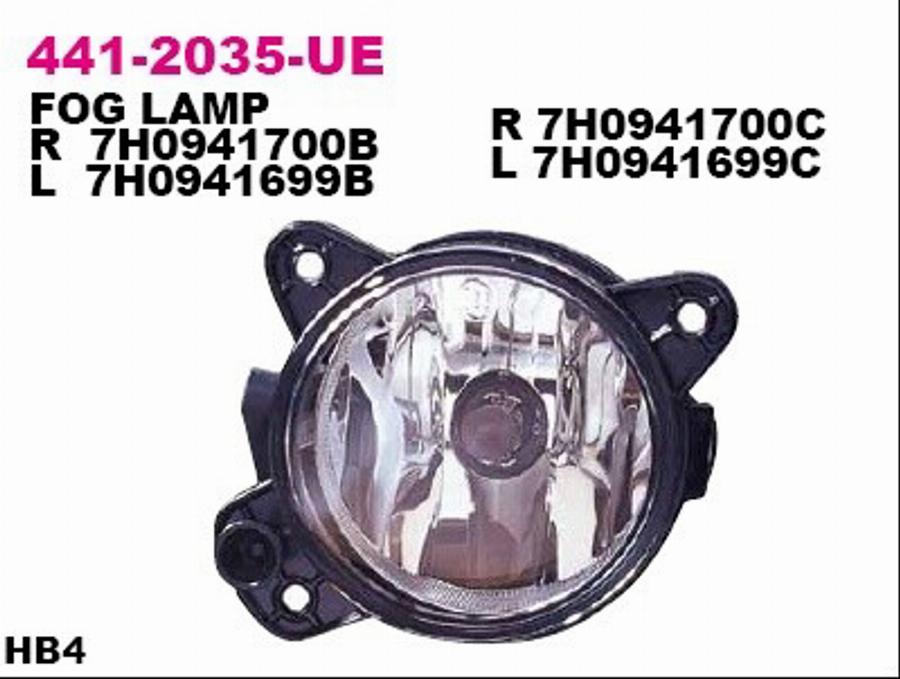 Depo 441-2035R-UE - Miglas lukturis www.autospares.lv