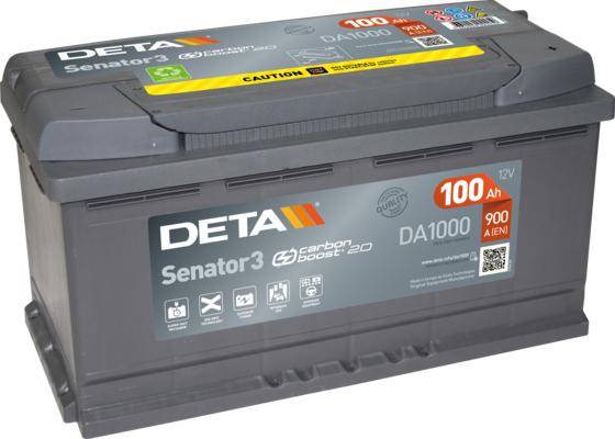 DETA DA1000 - Startera akumulatoru baterija www.autospares.lv