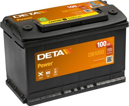 DETA DB1000 - Startera akumulatoru baterija www.autospares.lv