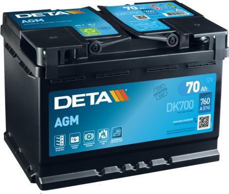 DETA DK700 - Startera akumulatoru baterija www.autospares.lv