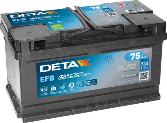 DETA DL752 - Starter Battery www.autospares.lv