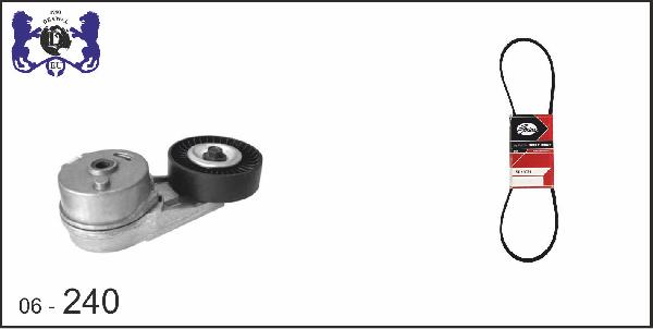 DEXWAL MOBIDEX 06-240 - Поликлиновый ременный комплект www.autospares.lv