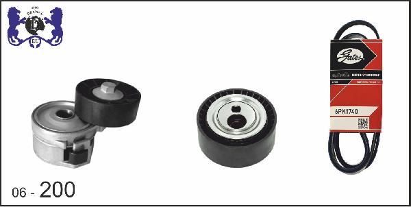 DEXWAL MOBIDEX 06-200 - Поликлиновый ременный комплект www.autospares.lv