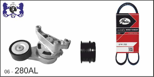 DEXWAL MOBIDEX 06-280AL - Ķīļrievu siksnu komplekts autospares.lv