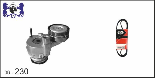 DEXWAL MOBIDEX 06-230 - Поликлиновый ременный комплект www.autospares.lv