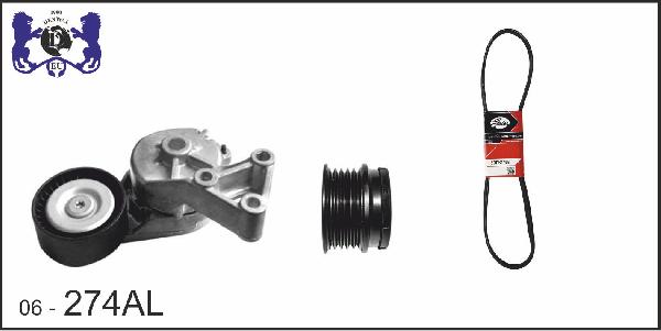 DEXWAL MOBIDEX 06-274AL - Ķīļrievu siksnu komplekts autospares.lv