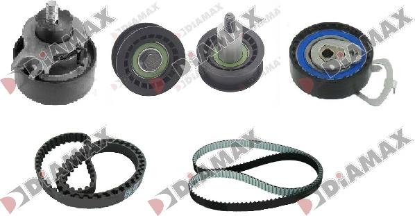 Diamax A6045 - Комплект зубчатого ремня ГРМ www.autospares.lv