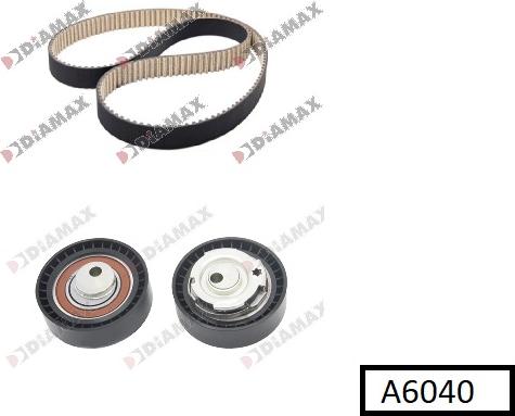 Diamax A6040 - Комплект зубчатого ремня ГРМ www.autospares.lv