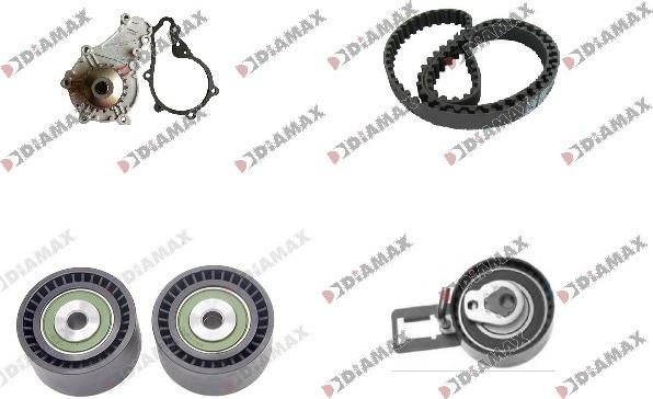 Diamax A6059WP - Water Pump & Timing Belt Set www.autospares.lv