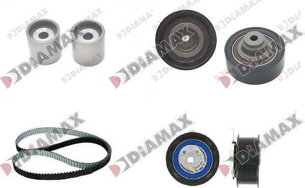 Diamax A6062 - Комплект зубчатого ремня ГРМ www.autospares.lv