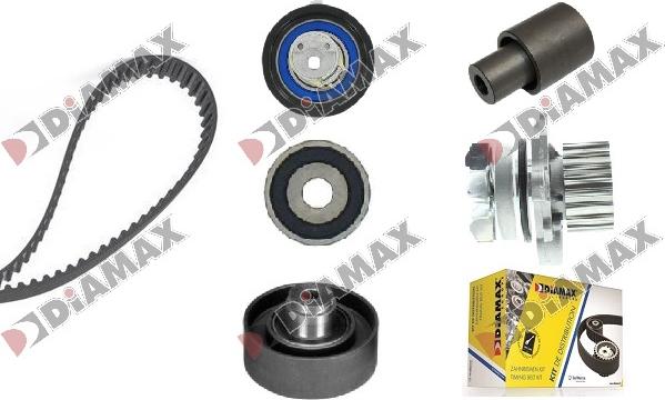 Diamax A6086WP - Water Pump & Timing Belt Set www.autospares.lv