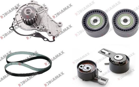 Diamax A6027WP - Water Pump & Timing Belt Set www.autospares.lv