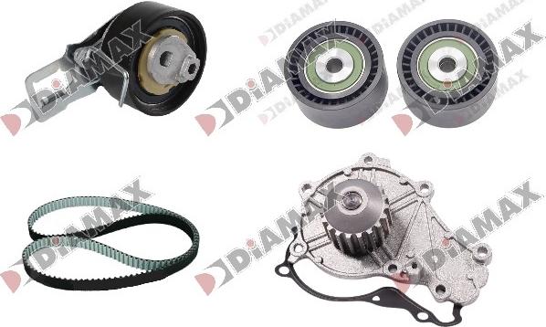 Diamax A6072WP - Water Pump & Timing Belt Set www.autospares.lv