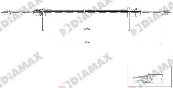 Diamax AA3034 - Trose, Stāvbremžu sistēma www.autospares.lv