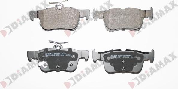 Diamax N09947 - Brake Pad Set, disc brake www.autospares.lv