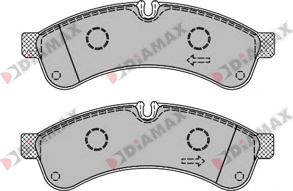 Diamax N09451 - Bremžu uzliku kompl., Disku bremzes www.autospares.lv