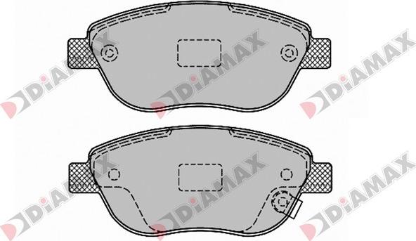 Diamax N09415 - Тормозные колодки, дисковые, комплект www.autospares.lv