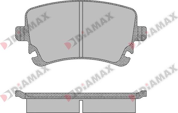 Diamax N09436 - Тормозные колодки, дисковые, комплект www.autospares.lv