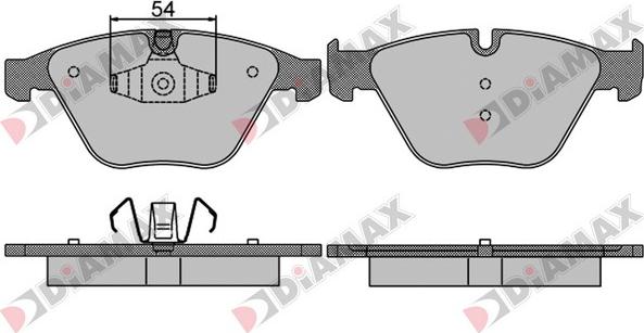 Diamax N09471 - Brake Pad Set, disc brake www.autospares.lv