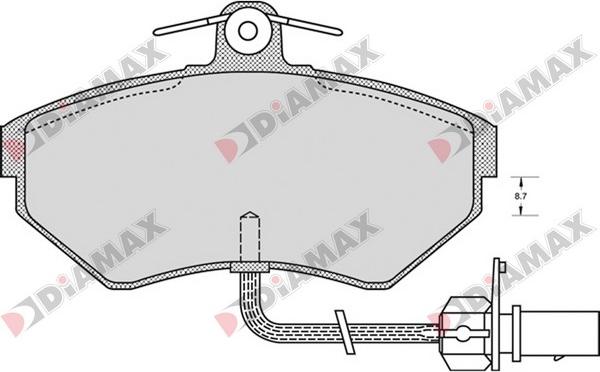 Diamax N09547 - Bremžu uzliku kompl., Disku bremzes autospares.lv