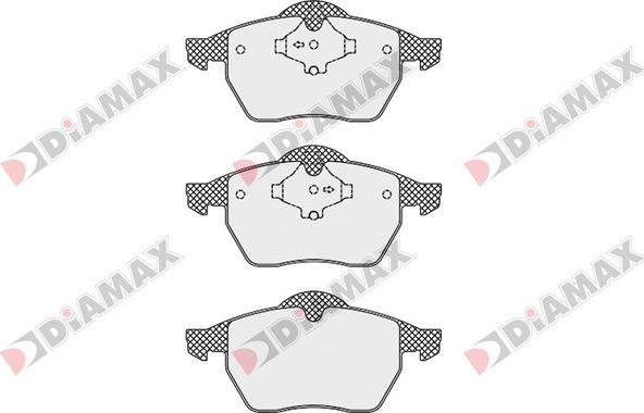 Diamax N09558 - Тормозные колодки, дисковые, комплект www.autospares.lv