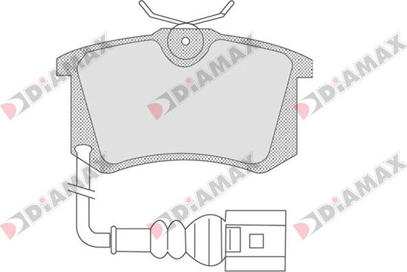 Diamax N09553 - Тормозные колодки, дисковые, комплект www.autospares.lv