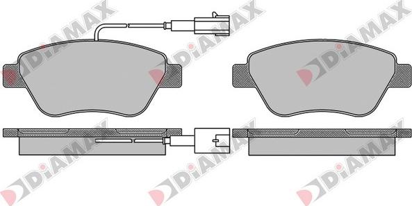 Diamax N09527 - Bremžu uzliku kompl., Disku bremzes autospares.lv