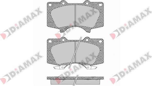 Diamax N09573 - Тормозные колодки, дисковые, комплект www.autospares.lv