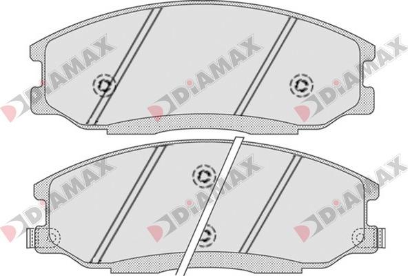 Diamax N09696 - Bremžu uzliku kompl., Disku bremzes www.autospares.lv