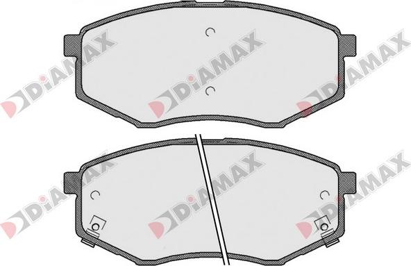 Diamax N09611 - Тормозные колодки, дисковые, комплект www.autospares.lv