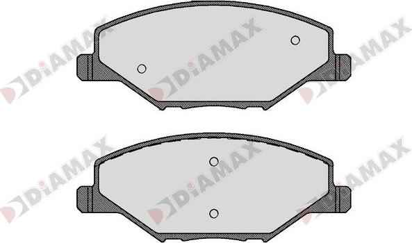 Diamax N09681 - Тормозные колодки, дисковые, комплект www.autospares.lv