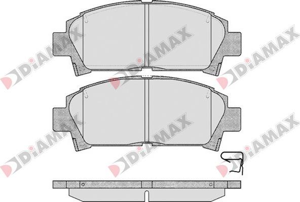 Diamax N09636 - Тормозные колодки, дисковые, комплект www.autospares.lv