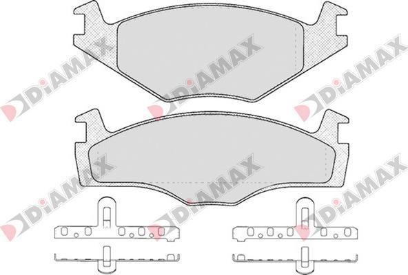 Diamax N09632 - Тормозные колодки, дисковые, комплект www.autospares.lv