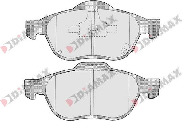 Diamax N09637 - Bremžu uzliku kompl., Disku bremzes autospares.lv