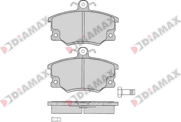 Diamax N09628 - Тормозные колодки, дисковые, комплект www.autospares.lv