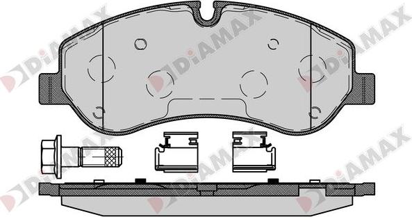 Diamax N09676 - Bremžu uzliku kompl., Disku bremzes autospares.lv