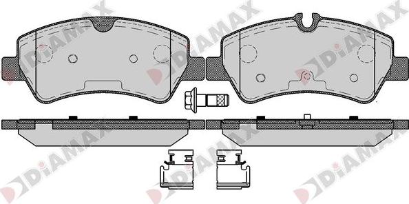 Diamax N09677 - Bremžu uzliku kompl., Disku bremzes autospares.lv