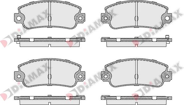 Diamax N09048 - Bremžu uzliku kompl., Disku bremzes www.autospares.lv